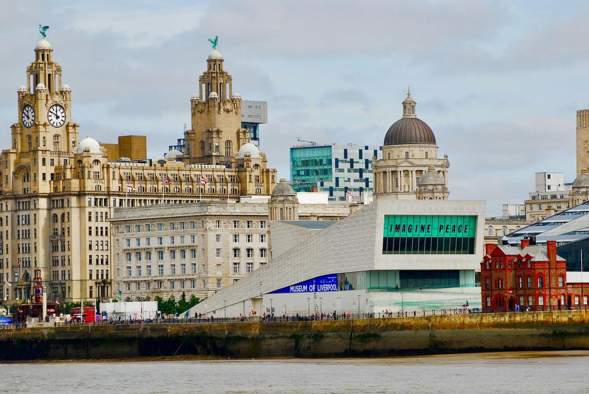 view of the liver building in liverpool